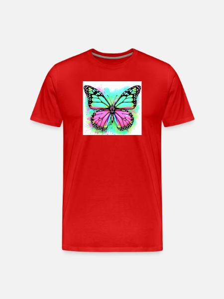 butterfly - Men's Premium Organic T-Shirt - red