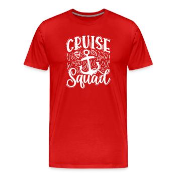 Cruise Squad - Männer Premium Bio T-Shirt - Rot - Vorne - Damien (186cm)