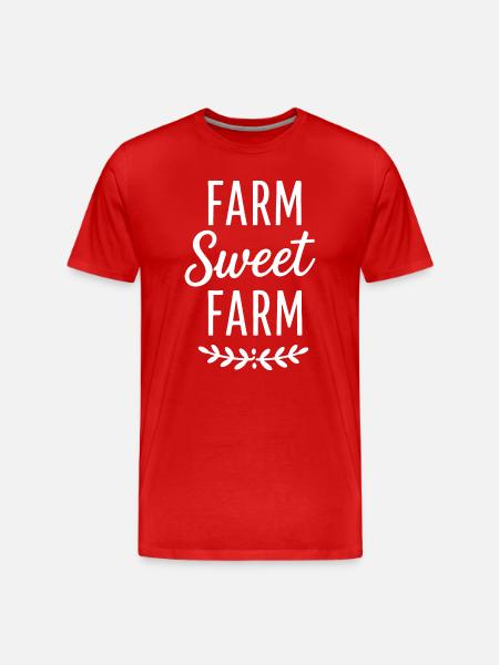Cute Farmer Farm Saying Farm - Men's Premium Organic T-Shirt - red