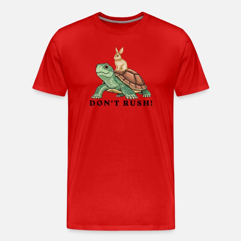 Lass dir Zeit! - Männer Premium Bio T-Shirt - Rot