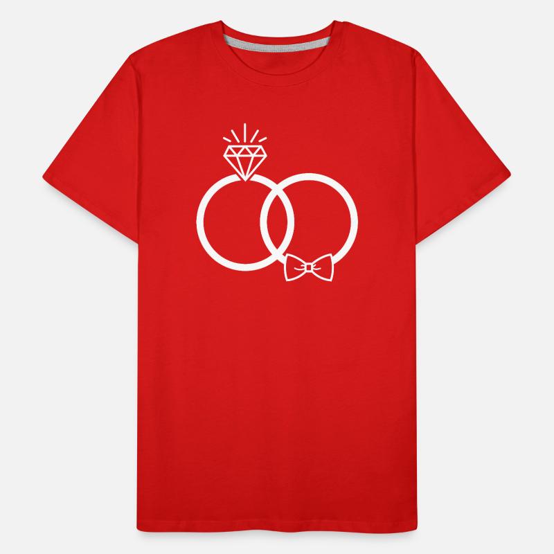 Bagues de mariage Bagues T-shirt bio Premium Homme