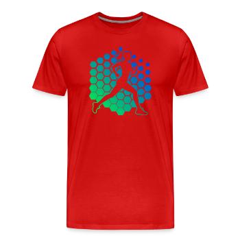 Geschenkidee für eine Running mit Running - Männer Premium Bio T-Shirt - Rot - Vorne - Damien (186cm)