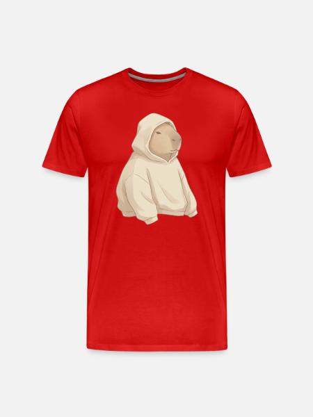 Kamel Hoodie: Cozy Streetstyle - Männer Premium Bio T-Shirt - Rot