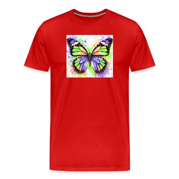 papillon - T-shirt bio Premium Homme - rouge - Devant - Damien (186cm)