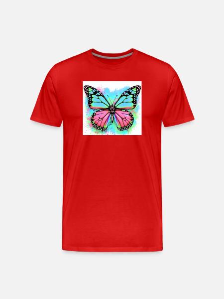 papillon - T-shirt bio Premium Homme - rouge