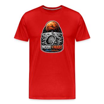 Allons sur Mars. Mission d’exploration de Mars - T-shirt bio Premium Homme - rouge - Devant - Damien (186cm)