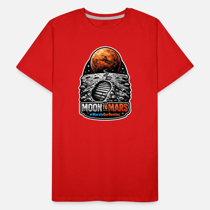 Allons sur Mars. Mission d’exploration de Mars T-shirt bio Premium Homme