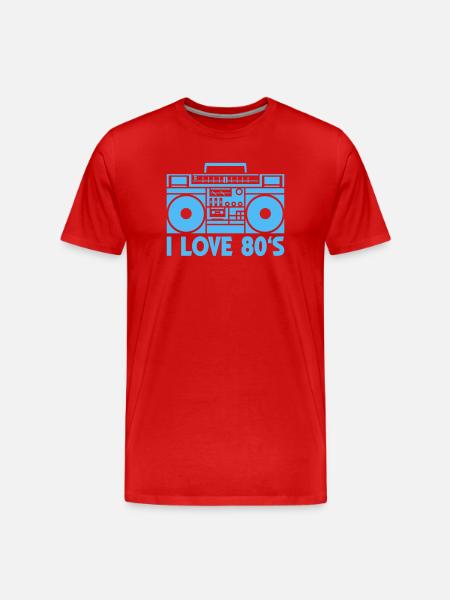 80s Boombox Statement - Men's Premium Organic T-Shirt - red
