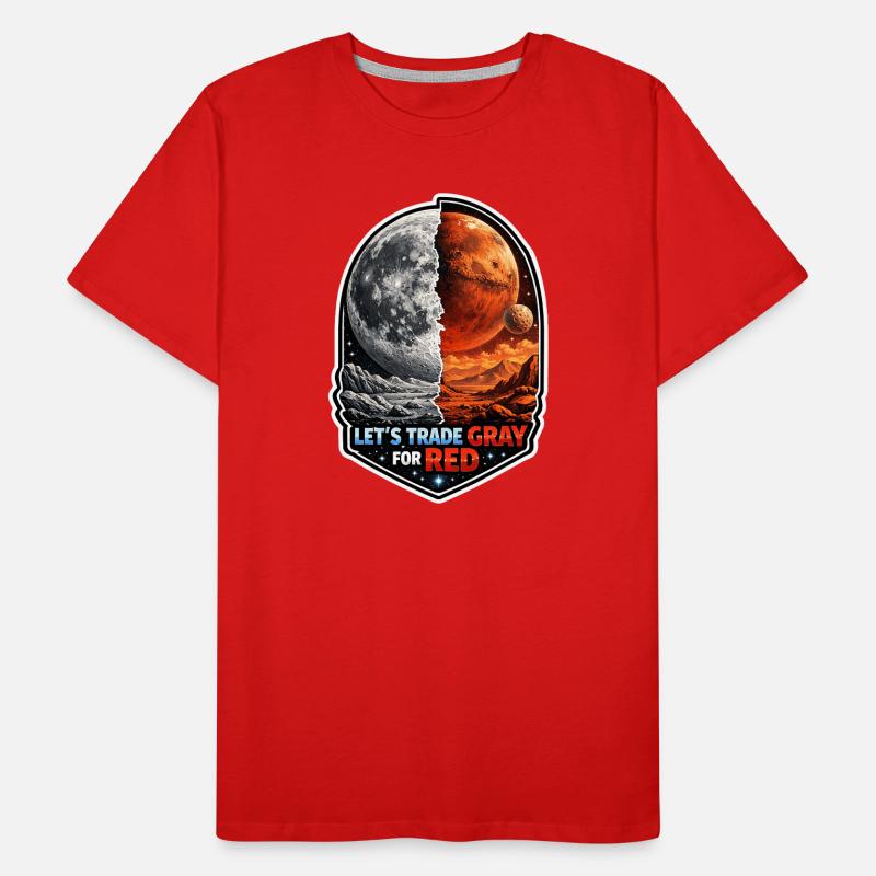 Allons sur Mars. Mission d’exploration de Mars T-shirt bio Premium Homme