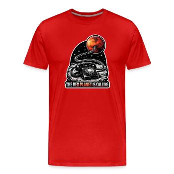 Lass Uns Zum Mars Gehen. Mars-erkundungsmission - Männer Premium Bio T-Shirt - Rot - Vorne - Damien (186cm)