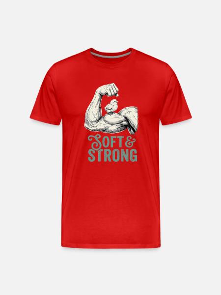 Strong and Soft - Men's Premium Organic T-Shirt - red