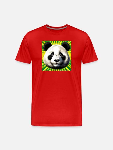 panda - T-shirt bio Premium Homme - rouge