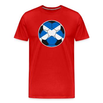 Fußballmannschaft Schottland - Männer Premium Bio T-Shirt - Rot - Vorne - Damien (186cm)