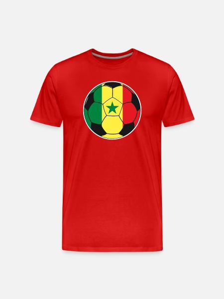 Fußballmannschaft Senegal - Männer Premium Bio T-Shirt - Rot