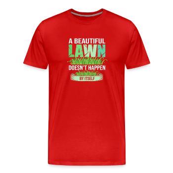 Paysagiste Jardinier Jardinier Jardinier - T-shirt bio Premium Homme - rouge - Devant - Damien (186cm)