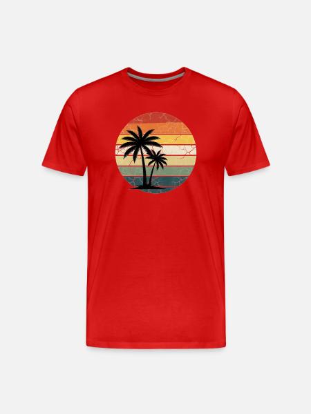 Tropical Beach Vacation - Men's Premium Organic T-Shirt - red