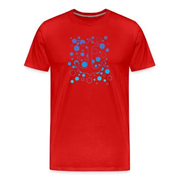 Ozeananker Blasen - Männer Premium Bio T-Shirt - Rot - Vorne - Damien (186cm)