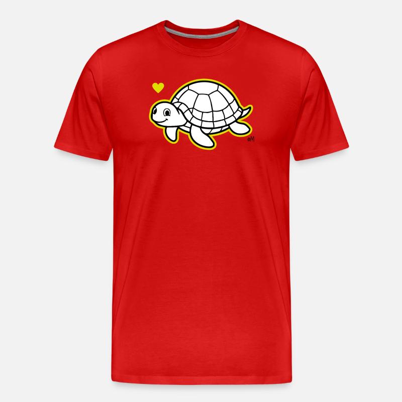Max_the_turtle - T-shirt bio Premium Homme - rouge