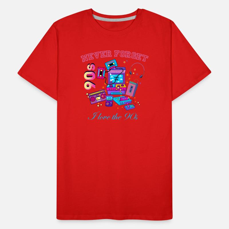 Retro 90s never forget Men's Premium Organic T-Shirt