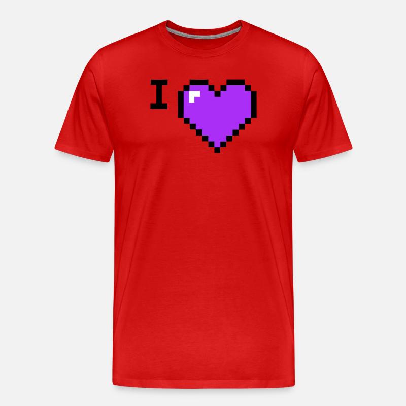 Texte provisoire de Cœur J’adore - T-shirt bio Premium Homme - rouge