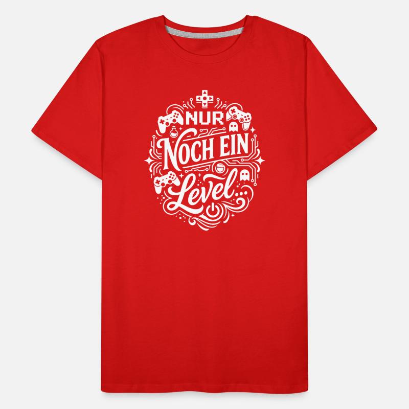 Nur noch ein Level Gaming Illustration Männer Premium Bio T-Shirt