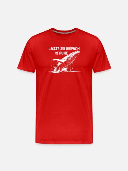 Rettet die Wale - Männer Premium Bio T-Shirt - Rot