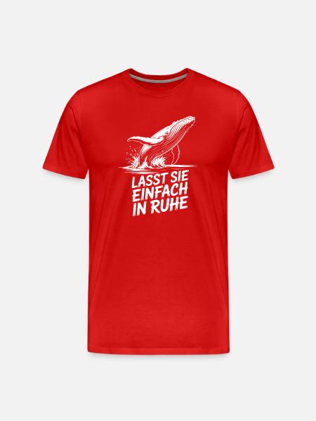 Rettet die Wale - Männer Premium Bio T-Shirt - Rot