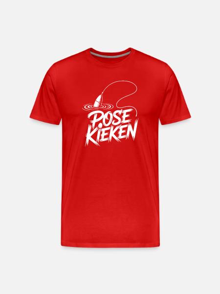 Angler Pose Design - Männer Premium Bio T-Shirt - Rot