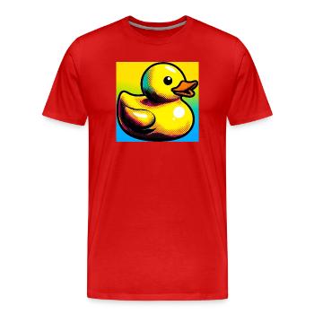 Caneton Canard Canard Canard - T-shirt bio Premium Homme - rouge - Devant - Damien (186cm)