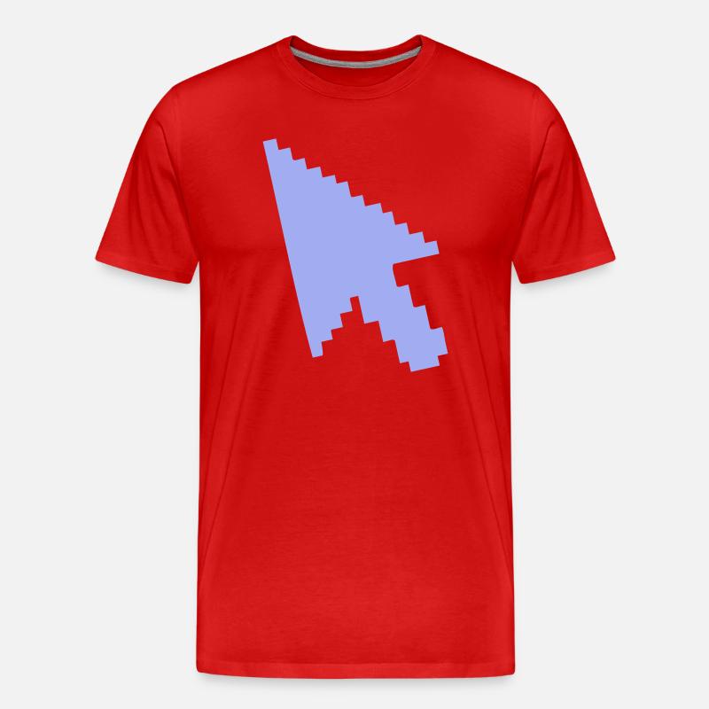Pointer Mouse Silhouette - Men's Premium Organic T-Shirt - red