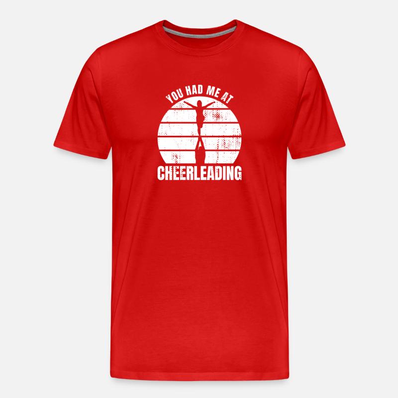 Du hattest mich bei Cheerleading - Männer Premium Bio T-Shirt - Rot