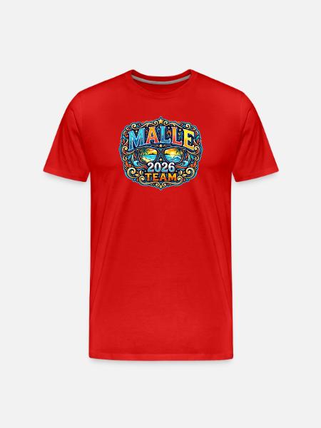 Malle 2026 Mallorca Holidays - Men's Premium Organic T-Shirt - red