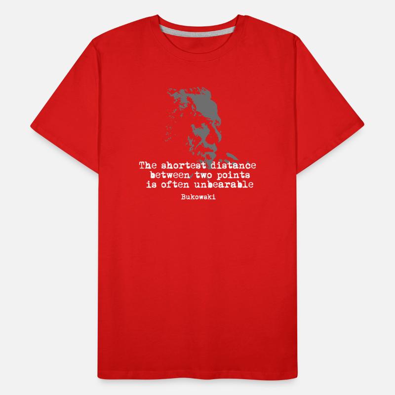 Bukowski-Zitat-Grunge-Typografie Männer Premium Bio T-Shirt