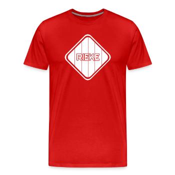 Avant, en cadeau - T-shirt bio Premium Homme - rouge - Devant - Damien (186cm)