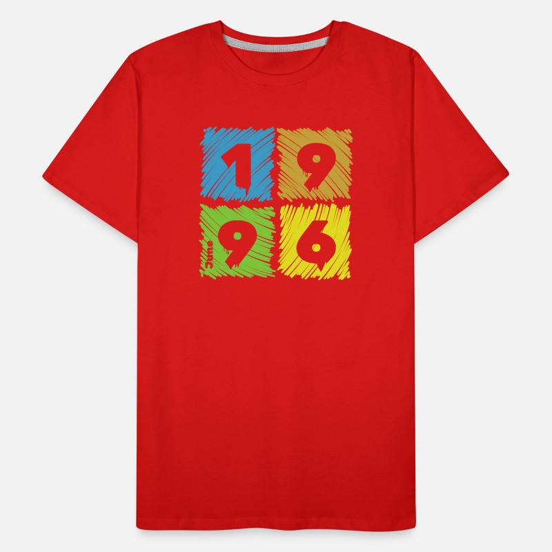 30. Écussons de Farbige du Geburtstag depuis 06/1996 T-shirt bio Premium Homme