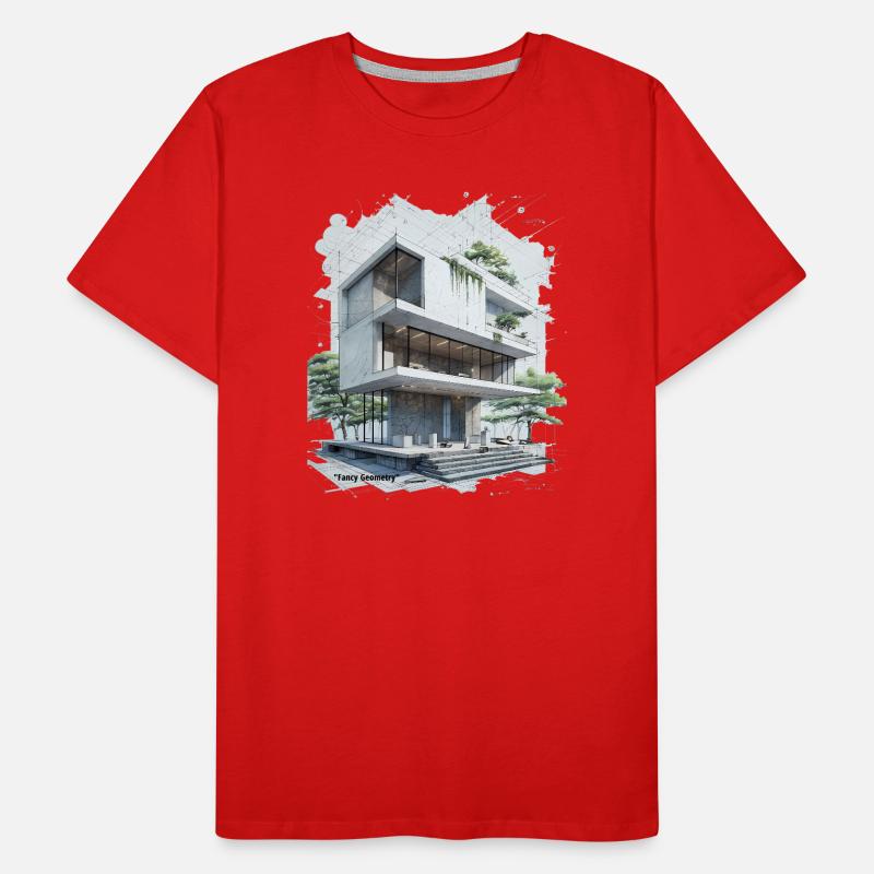 Fancy Geometry Modern House Men's Premium Organic T-Shirt