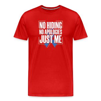 Alopecia Awareness Alopecia Areata Hair Loss - Men's Premium Organic T-Shirt - red - Front - Damien (186cm)
