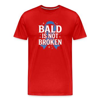 Alopecia Awareness Alopecia Areata Hair Loss - Men's Premium Organic T-Shirt - red - Front - Damien (186cm)