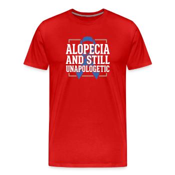 Alopecia Awareness Alopecia Areata Hair Loss - Men's Premium Organic T-Shirt - red - Front - Damien (186cm)