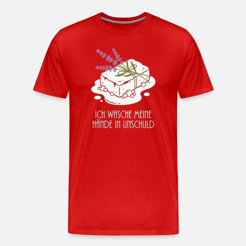 Seifen Schaum Lavendel Hobby - Männer Premium Bio T-Shirt - Rot