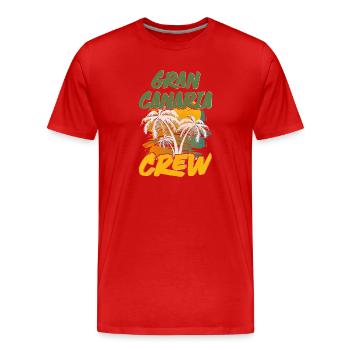 Gran Canaria Crew - Männer Premium Bio T-Shirt - Rot - Vorne - Damien (186cm)