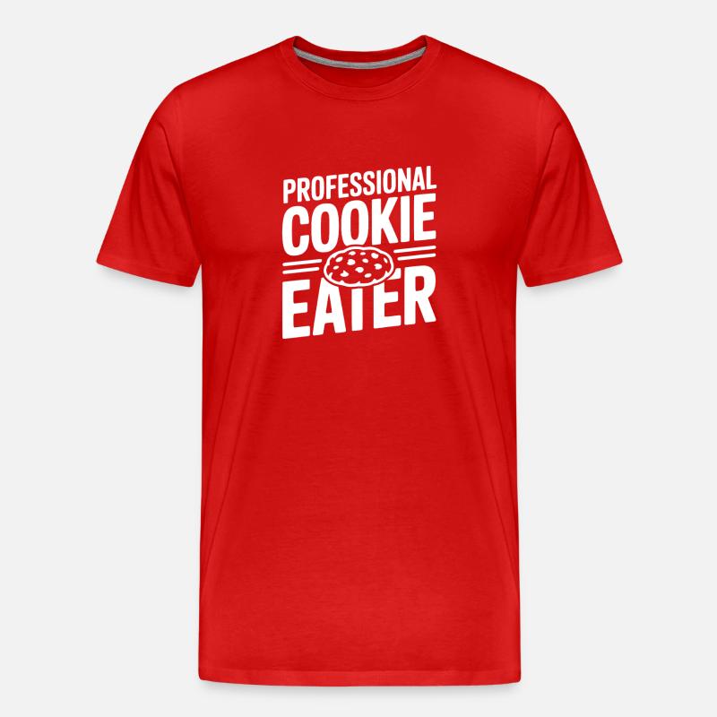 Professional Cookie Eater - Men's Premium Organic T-Shirt - red