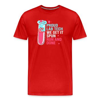 Laboratory Biology Chemistry Microscope Laboratory - Men's Premium Organic T-Shirt - red - Front - Damien (186cm)