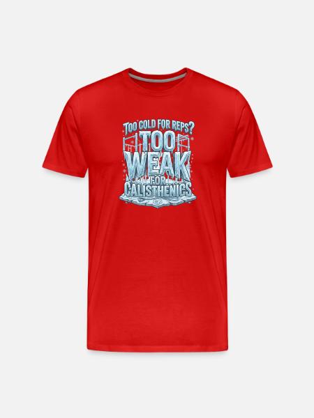 Cold Calisthenics Reps - Men's Premium Organic T-Shirt - red