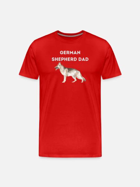 German Shepherd Dad - Men's Premium Organic T-Shirt - red