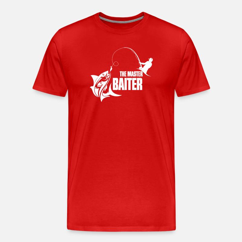 Angler Master Bait Theme - Men's Premium Organic T-Shirt - red