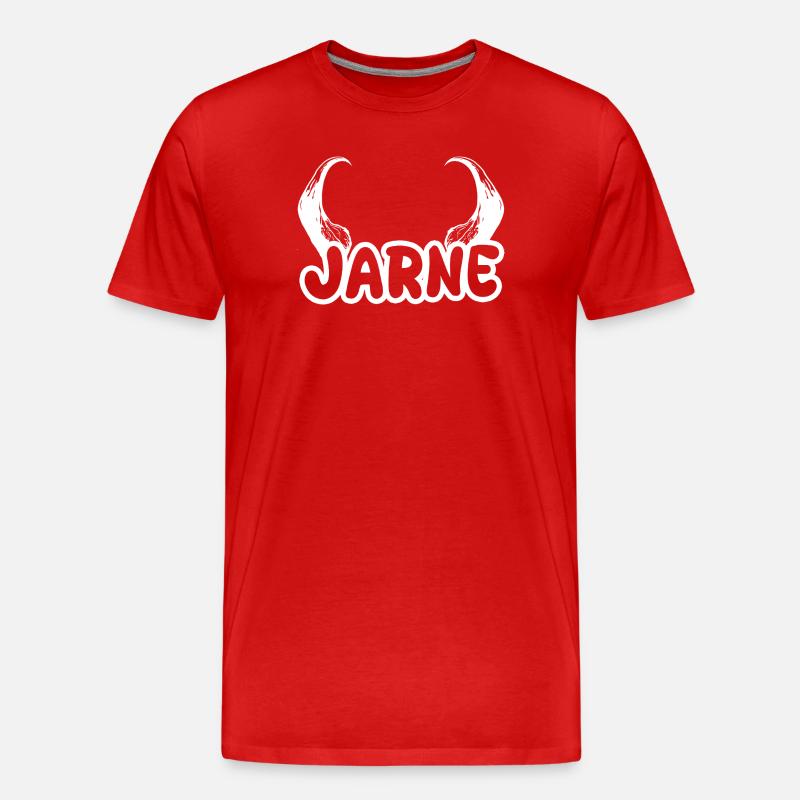 Teufel Jarne - Männer Premium Bio T-Shirt - Rot