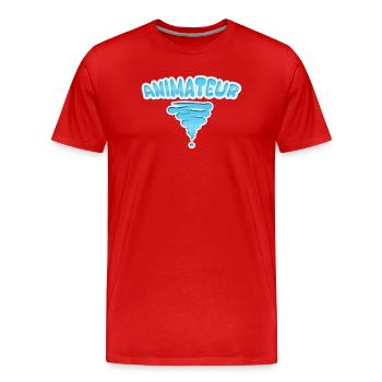 Style Animateur - Männer Premium Bio T-Shirt - Rot - Vorne - Damien (186cm)