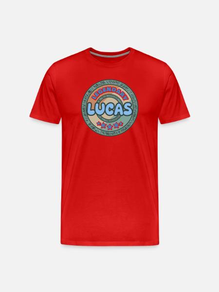 Spruch Lucas - Männer Premium Bio T-Shirt - Rot