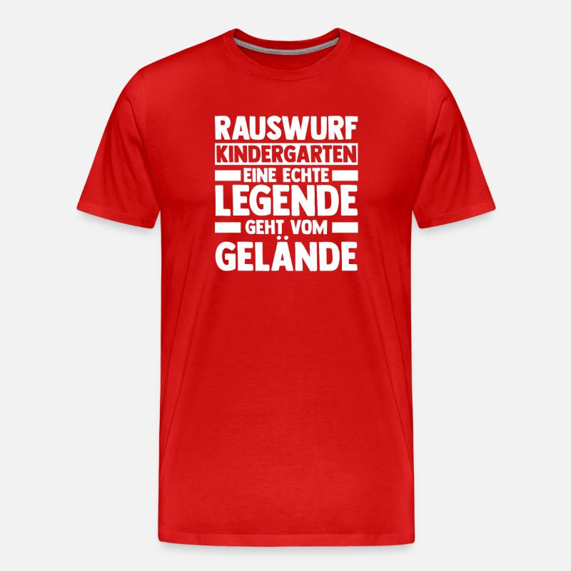 Eine Legende Geht vom Gelände - Männer Premium Bio T-Shirt - Rot
